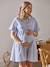 Blusenkleid für Schwangerschaft & Stillzeit - blau/weiß gestreift - 1
