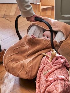 -Strick-Fußsack für Babyschalen, Fleecefutter