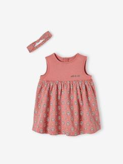 Babymode-Kleider & Röcke-Kleid mit Haarband für Baby Mädchen Oeko Tex®