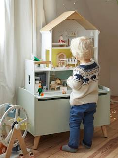 Spielzeug-Puppenhaus aus Holz FSC®