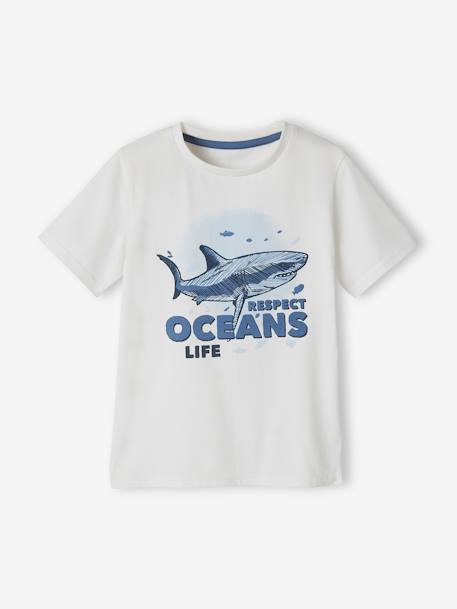 Bio-Kollektion: Jungen T-Shirt mit Tiermotiv Oeko Tex® - aqua+wollweiß - 4