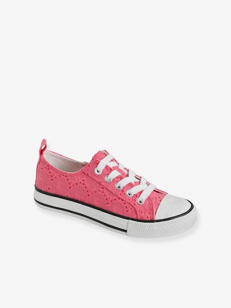 Mädchen Stoff-Sneakers mit Reißverschluss - grün bedruckt/tropical+rosa+weiß bedruckt - 9
