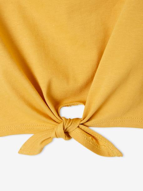 Mädchen-Set: T-Shirt & Shorts Oeko Tex® - gelb/wollweiß geblümt sonnenbl+marine+koralle+weiß/grün - 7