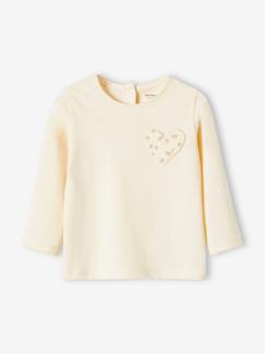 Babymode-Shirts & Rollkragenpullover-Shirts-Mädchen Baby Shirt, Herz-Tasche BASIC Oeko-Tex
