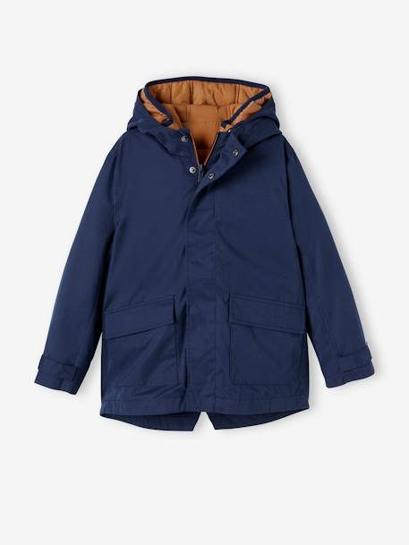 Jungen 3-in-1-Jacke mit Recycling-Polyester - marine - 1