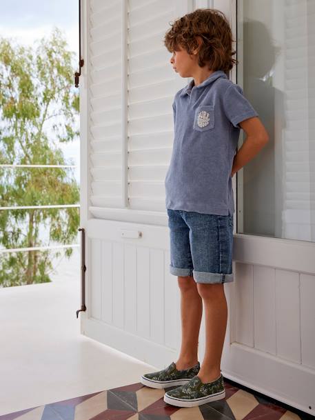 Jungen Shorts in Denim-Optik Oeko-Tex - blue stone+schwarz - 7