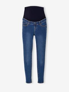 Umstandsmode-Nahtloser Komfort-Umstands-Jeans mit Stretch-Einsatz, Skinny-Fit