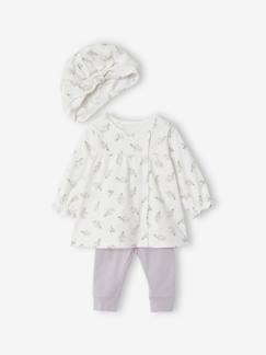 Babymode-Kleider & Röcke-Baby-Set: Kleid, Leggings & Kopftuch Oeko-Tex®