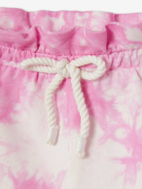 Mädchen Baby Sweat-Shorts, Batikmuster Oeko-Tex - gelb+rosa - 6