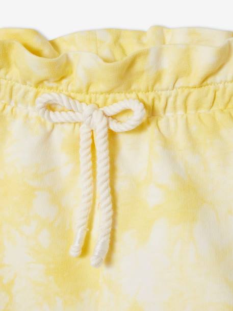 Mädchen Baby Sweat-Shorts, Batikmuster Oeko-Tex - gelb+rosa - 3