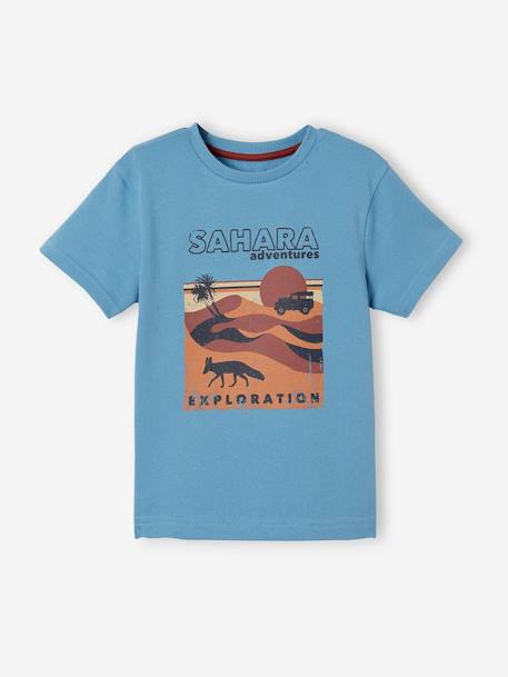 Jungen T-Shirt, Sahara-Print Oeko-Tex - hellblau - 1