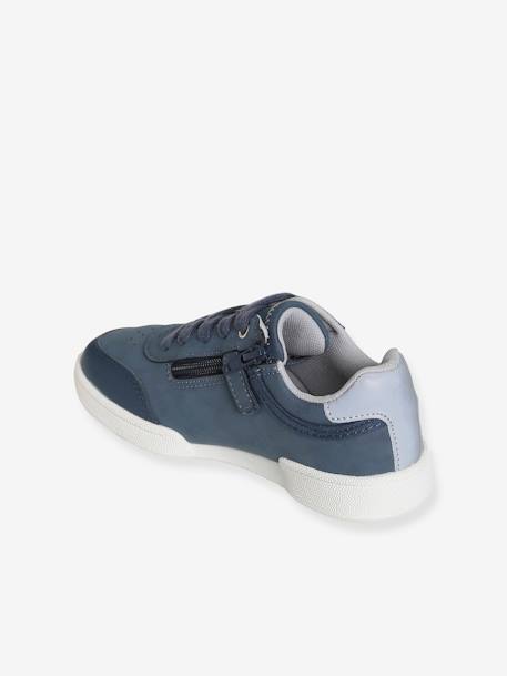Jungen Sneakers mit Reißverschluss - blau+weiß - 3