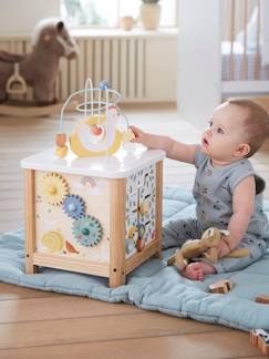 Spielzeug-Baby-Tasten & Greifen-Großer Activity-Würfel, Motorikwürfel ,,Tierfreunde" FSC®