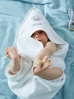 Babymode-Bademäntel & Badecapes-Baby Kapuzenbadetuch & Waschhandschuh, personalisierbar