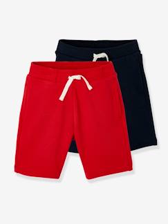 Günstige Mehrstück-Packungen-Jungenkleidung-Sportbekleidung-2er-Pack Jungen Sweat-Shorts BASIC Oeko-Tex