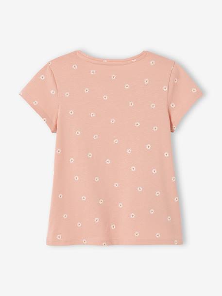 Mädchen T-Shirt - wollweiß+zartrosa+ziegel - 7