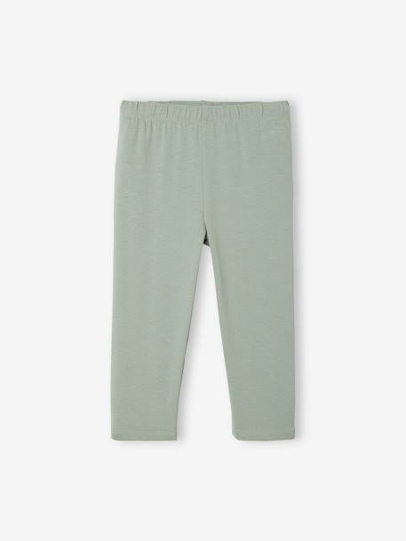 3/4-Leggings für Mädchen BASIC Oeko-Tex - aqua+marine+pudrig rosa+schwarz+weiß - 1