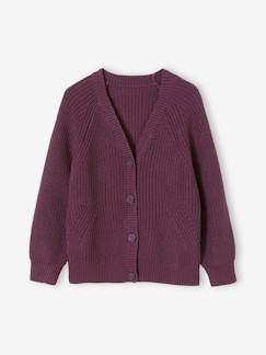 Maedchenkleidung-Pullover, Strickjacken & Sweatshirts-Strickjacken-Mädchen Cardigan aus Rippenstrick