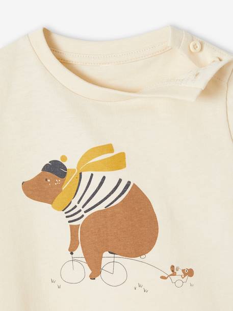 Jungen Baby Shirt Oeko Tex® - grau meliert+hellbeige+karamell - 5