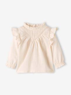 -Mädchen Baby Bluse mit Volants, Struktureffekt