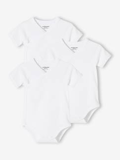 Günstige Mehrstück-Packungen-Babymode-Bodys-3er-Pack Neugeborenen-Bodys aus Bio-Baumwolle, Kurzarm BASIC