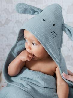 Babymode-Bademäntel & Badecapes-Bio-Kollektion: Baby Kapuzenbadetuch & Waschhandschuh