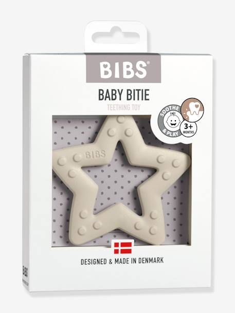 Beißring „Baby Bitie Star“ BIBS - hellblau+wollweiß - 4
