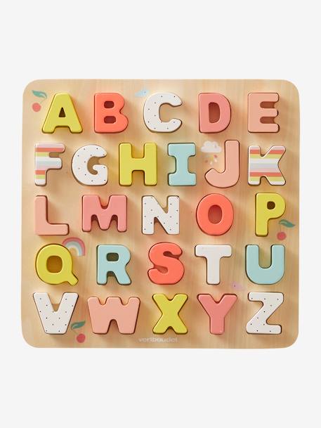 Kinder Buchstaben-Puzzle, Holz FSC® - mehrfarbig+rosa - 8