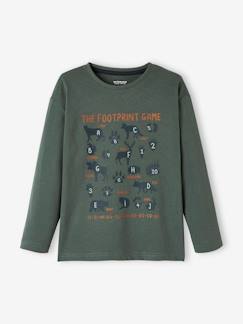 Jungenkleidung-Shirts, Poloshirts & Rollkragenpullover-Shirts-Jungen Shirt mit Natur-Print, Bio-Baumwolle