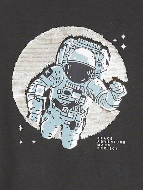 Jungen Shirt mit Wendepailletten, Astronaut - anthrazit - 5