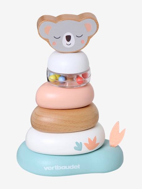 Baby Holz-Stapelturm FSC® - mehrfarbig/koala+mehrfarbig/pandafreunde - 1