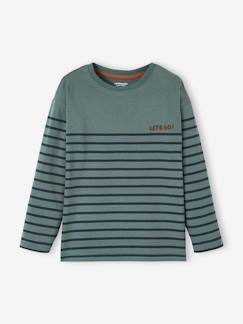 Jungenkleidung-Shirts, Poloshirts & Rollkragenpullover-Jungen Ringelshirt, Flockprint