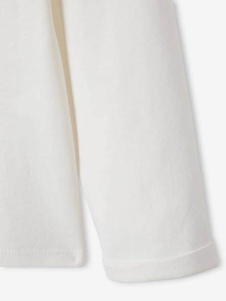 Mädchen Shirt mit Motiv - braun+weiß+zartrosa - 8