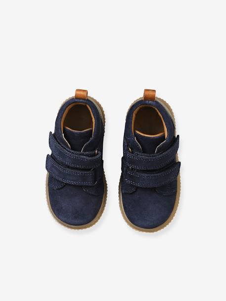 Jungen Baby Boots, Klettverschluss - dunkelblau+graubeige+karamell - 4