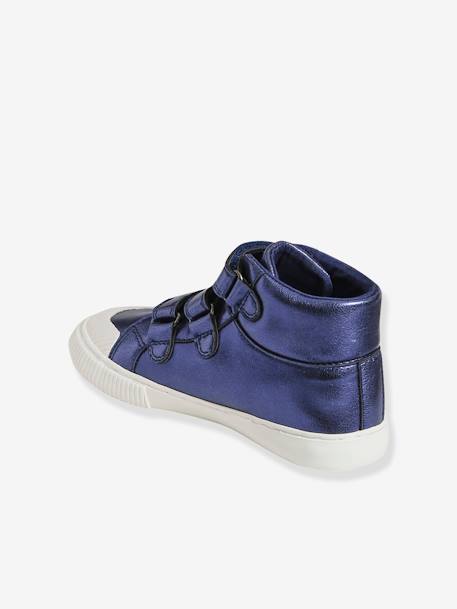 Mädchen High-Sneakers mit Klett - blau metallic - 3