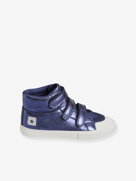 Mädchen High-Sneakers mit Klett - blau metallic - 2