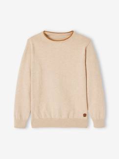 Jungenkleidung-Pullover, Strickjacken, Sweatshirts-Jungen Feinstrick-Pullover BASIC, personalisierbar