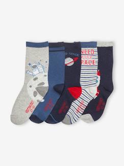 Jungenkleidung-Unterwäsche & Socken-Socken-5er-Pack Jungen Socken, Weltraummotive