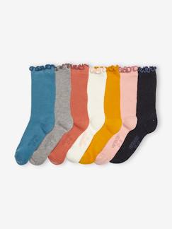 Maedchenkleidung-Unterwäsche, Socken, Strumpfhosen-Socken-7er-Pack Mädchen Socken