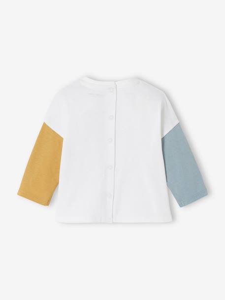 Baby Shirt, Colorblock - wollweiß - 4