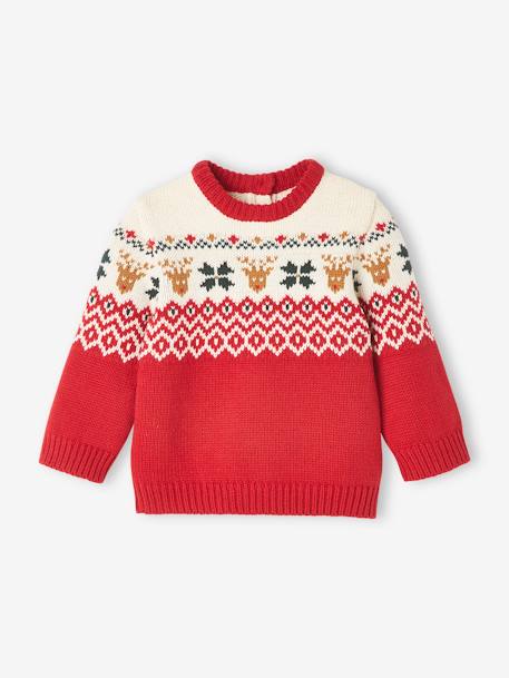 Capsule Collection: Baby Weihnachtspullover Oeko-Tex - rot - 5