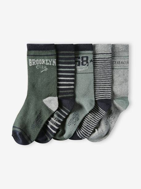 5er-Pack Jungen Socken Oeko-Tex - pack grün - 1