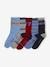 5er-Pack Jungen Socken Oeko-Tex - pack graugrün+pack ziegel - 3