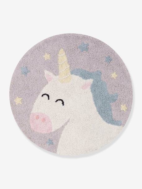 Kinderzimmer-Teppich Einhorn BELIEVE IN YOURSELF LORENA CANALS, Bio-Baumwolle - grau - 1