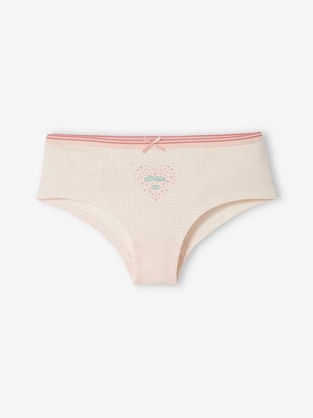 5er-Pack Mädchen Shortys, Herzen Oeko Tex - pack rosa/weiß - 6