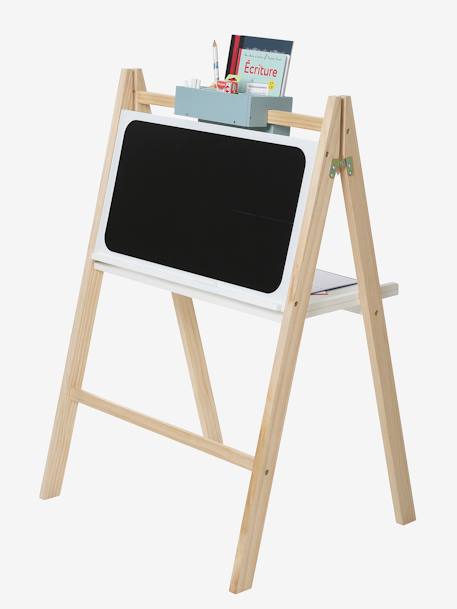 2-in-1 Tafel mit Arbeitsplatz und Kreidefach „Blackboard“ - weiß - 4