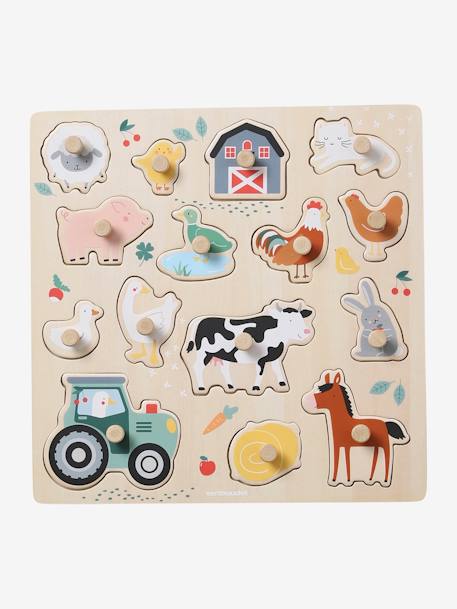 Steckpuzzle LOVELY FARM, Holz FSC® - beige - 1