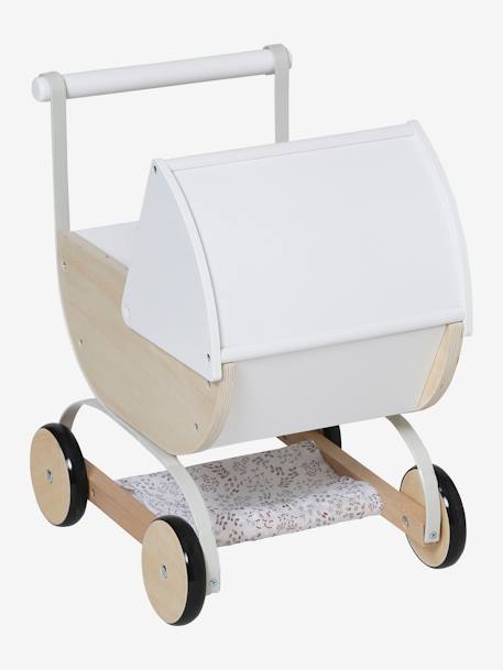 Puppen-Kinderwagen MINI FLORA, Holz FSC® - weiß/natur - 3