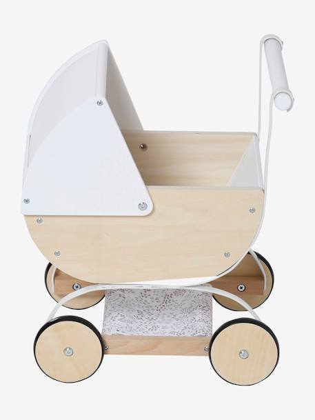 Puppen-Kinderwagen MINI FLORA, Holz FSC® - weiß/natur - 4