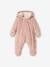 Baby Winter-Overall samt, Wattierung Recycling-Polyester - zartrosa - 2